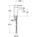 Roca L20 E1: 1+4+5 龍頭套裝 (5A3K09C00+5A0109C02+526319610)